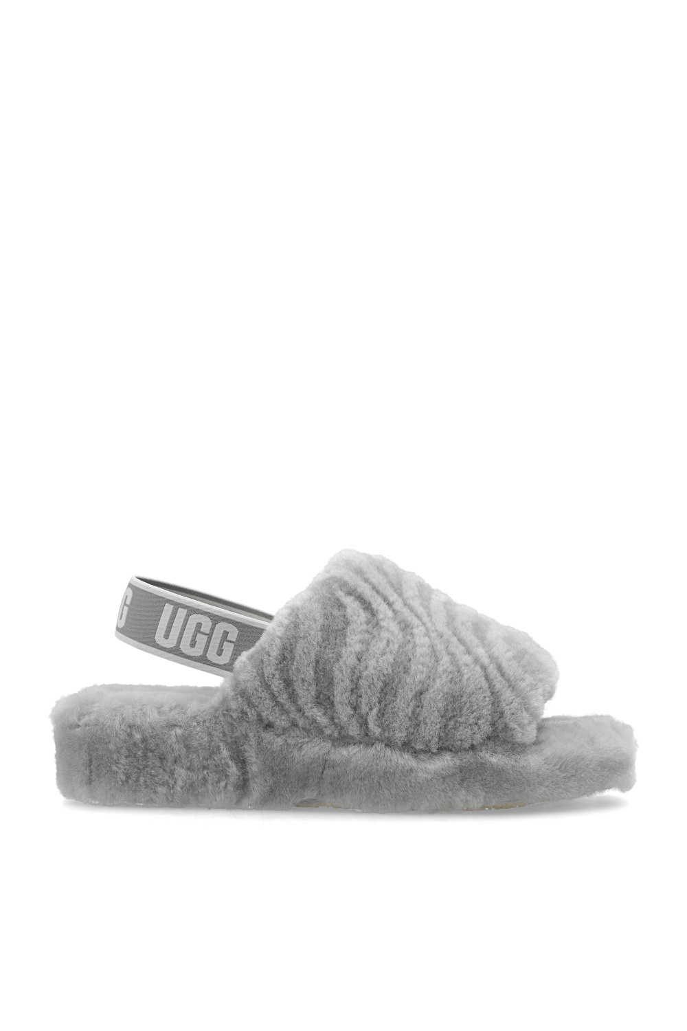 Grey fluff sale yeah slide sandals